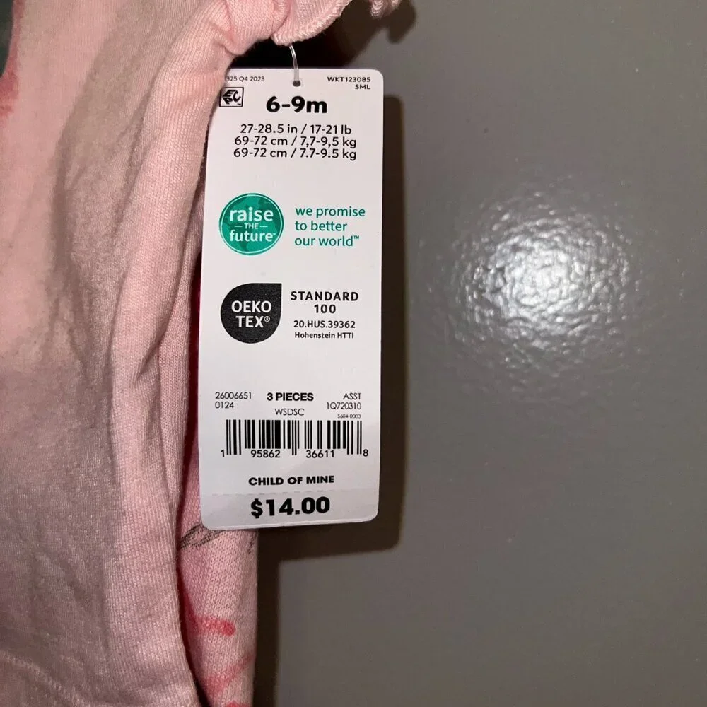 NWT Carter's Baby Girl Shorts Outfit Set, 3-Piece Giraffe Size 6-9M - Picture 6 of 6